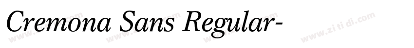 Cremona Sans Regular字体转换